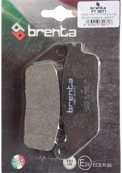 Honda Cbr 500 R Brenta Ön Fren Balata