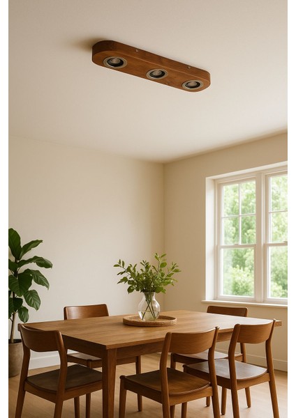 3'lü Tavana Monte Ahşap Kütük Avize Rustik Otantik Dekoratif Salon Otel Cafe Aydınlatma fiyatları