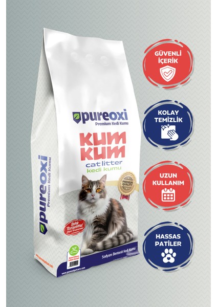 Kum Kum Premium Beyaz Sabun Kokulu Topaklanan Kedi Kumu 10 kg – Ferah Sabun Kokusu, Toz Kontrollü modelleri