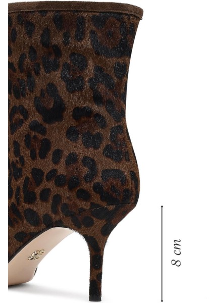 Kadın Leopar Desenli Ince Topuklu Deri Bot 25WFD4912W2 fiyatları