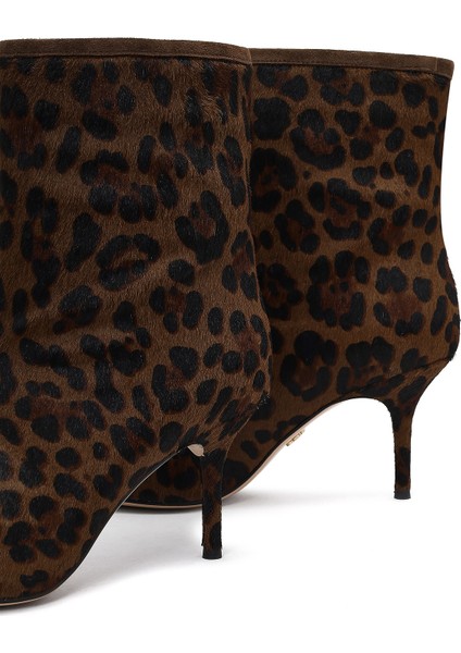 Kadın Leopar Desenli Ince Topuklu Deri Bot 25WFD4912W2