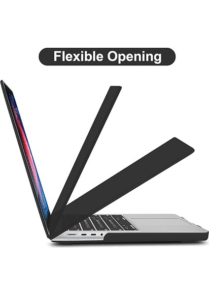 Kılıf 2021 Macbook Pro 14-Inç A2442 ile Uyumlu, Plastik Sert Kabuk Koruyucu Kapak ve Yeni Macbook Pro 14 Için Klavye Kapağı, Siyah fırsatları