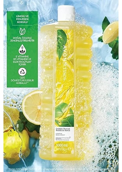 Senses Lemon Burst Limon ve Reyhan Kokulu Banyo Köpüğü 1 Lt. modelleri