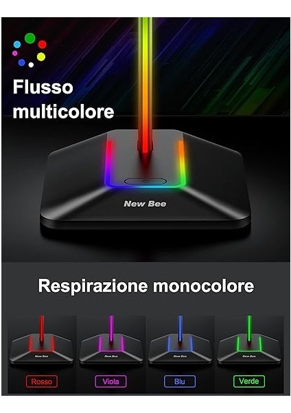 Bee Rgb Kulaklık Standı, Oyun Kulaklığı Standı, Kulaklık Tutucu, Kablosuz Şarj Kulaklık Tutucu, 1 x USB 7 Aydınlatma Efekti Modu, Siyah fiyatları