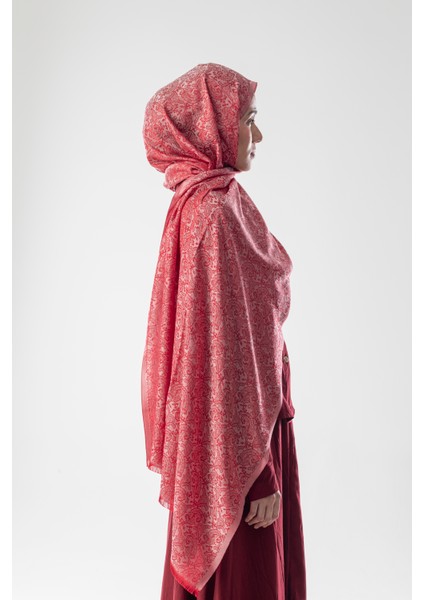 Whisper Rose Desenli Dokuma Pamuk Şal fırsatları