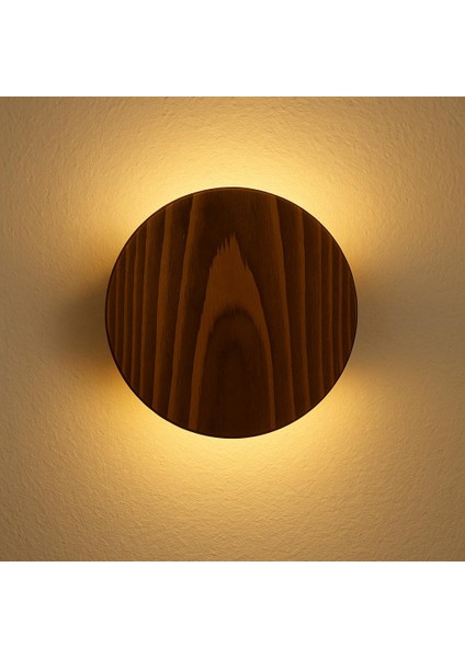 Yansıtma Tasarımlı Çift Yönlü Ahşap Salon Hol Cafe Otel Duvar Aplik Avize Gece Lambası Duvar Lambası