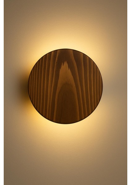 Yansıtma Tasarımlı Çift Yönlü Ahşap Salon Hol Cafe Otel Duvar Aplik Avize Gece Lambası Duvar Lambası