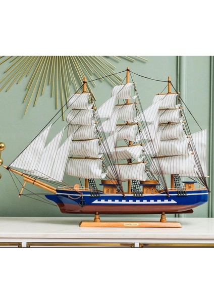 Ahşap Yelkenli Gemi 75CM El Yapımı Vintage Dekor Model Yat fiyatları