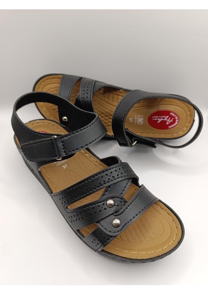 Günlük Kadın Cırt Bantlı Sandalet Yumuşak Rahat Ortopedik