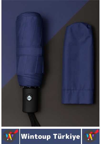 Kompakt Çanta Boy Seyahat Tipi Dayanıklı Otomatik Açma Kapama Güçlendirilmiş 8 Telli Kılıflı Şemsiye fiyatları