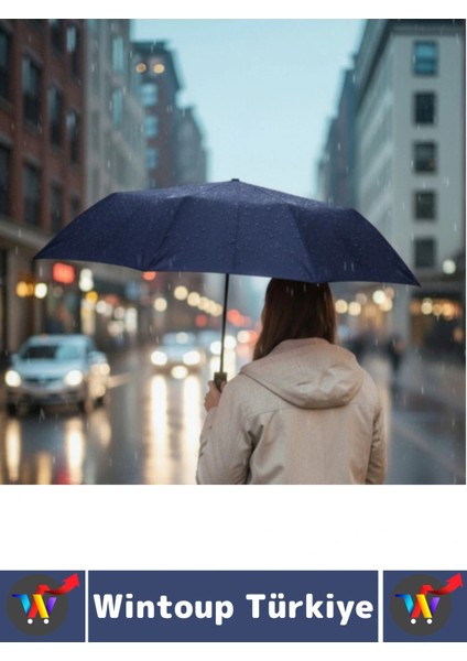 Kompakt Çanta Boy Seyahat Tipi Dayanıklı Otomatik Açma Kapama Güçlendirilmiş 8 Telli Kılıflı Şemsiye modelleri