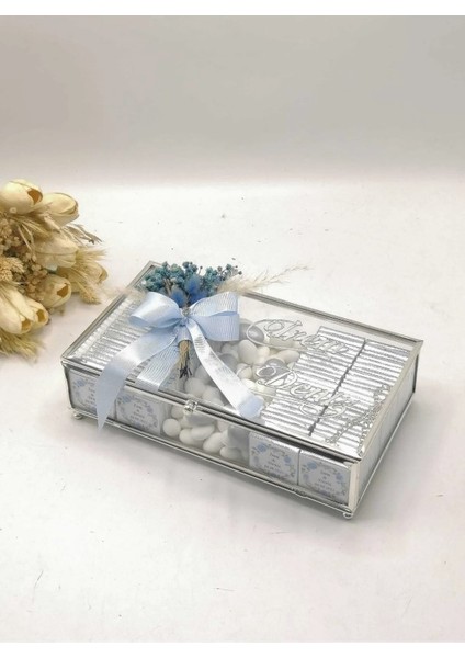 Kız Isteme Çikolatası Söz Nişan Çikolatası Cam Kutu