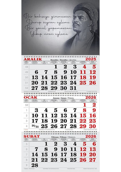 2026 Yılı Gemici Takvimi-Yunus Emre