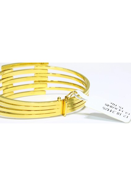 14 Ayar Altın 5 Sıralı Kaburga Kelepçe Bilezik 15.10 gr indirimleri