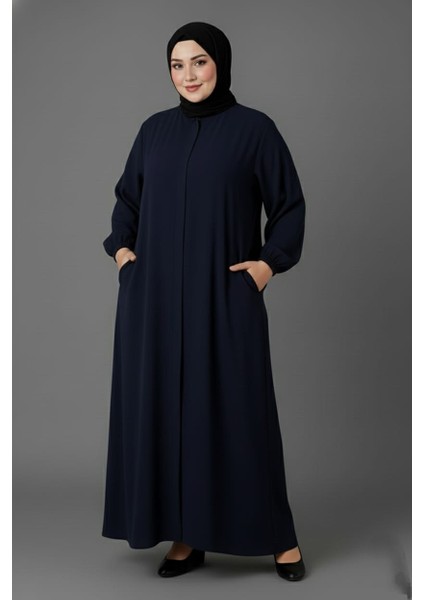 Medine Ipeği Mevlana Kesim Cepli Kuşaklı Bol Büyük Beden Ferace fırsatları