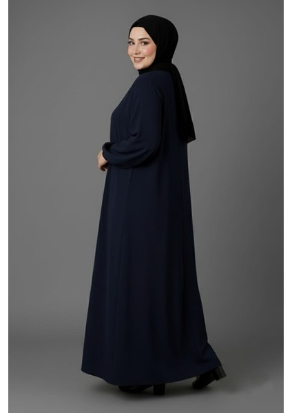 Medine Ipeği Mevlana Kesim Cepli Kuşaklı Bol Büyük Beden Ferace indirimleri