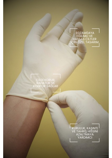 Pamuklu Koruyucu Eldiven Anti-Alerjik Özellikte 2 Adet Egzama Eldiveni modelleri