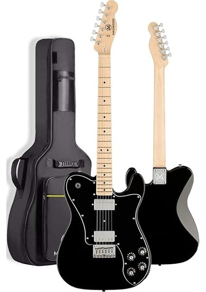 TLX-60BK-25AMP Telecaster Maple Klavye Hh 25W Amfili Elektro Gitar Seti modelleri