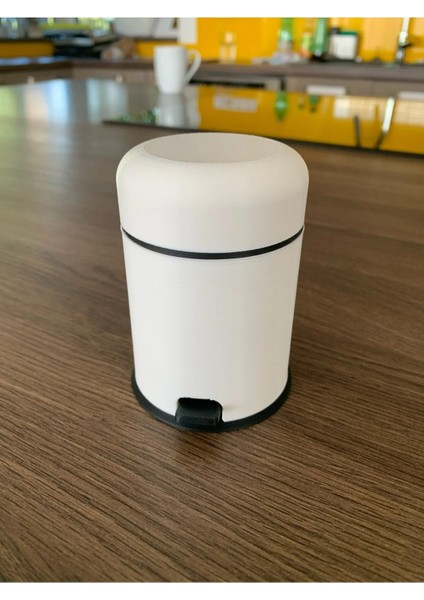 Mini Pedallı Çöp Kürdanlık Kulak Çöpü Mini Masa Çöpü 9cmx6,5cm