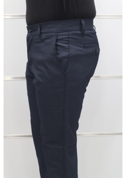 Fistan Store Erkek Desenli Normal Bel Dar Kalıp Dar Paça Kumaş Pantolon modelleri