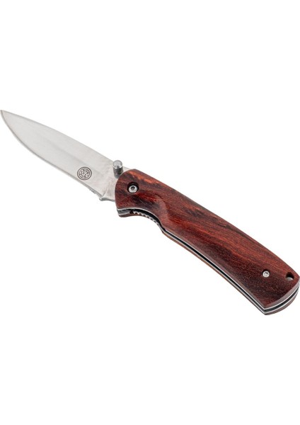 Katlanabilir Cep Çakısı - Ahşap Saplı - Taşıma Kılıflı - SW-386