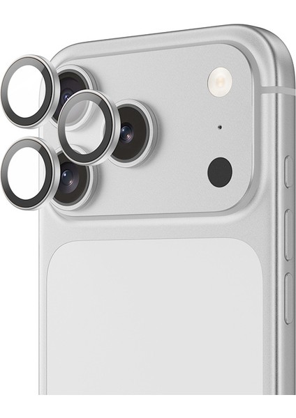 iPhone 17 Pro Max Uyumlu Benks Glass Warrior Cam Kamera Lens Koruyucu Gümüş