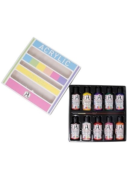 Mona Lisa Akrilik Boya Seti 10 x 40ML (Fırça Hediyeli) modelleri