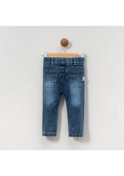 OV-7427 Kız Çocuk Çiçek Işlemeli Mavi Denim Pantalon fiyatları