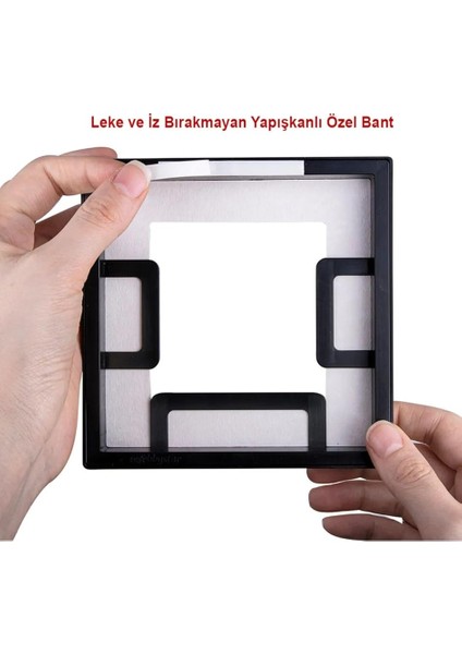 Sök-Tak Paspartulu Siyah 14X14CM Pola Kare Fotoğraf Çerçevesi - 3'lü Set fırsatları