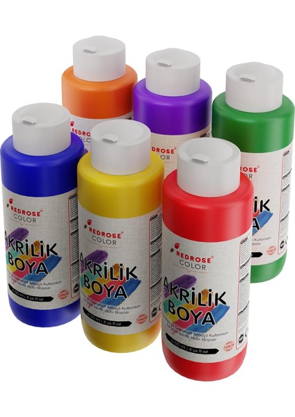 Rose Ara Renkler Akrilik 6'lı Set 6X120 ml