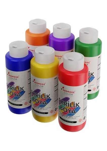Rose Ara Renkler Akrilik 6'lı Set 6X120 ml fiyatları