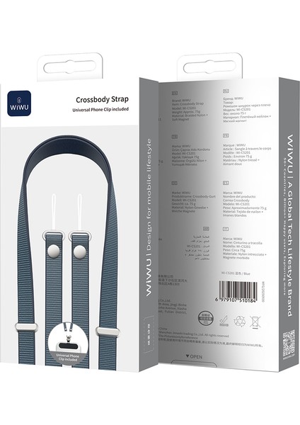 WI‑CS201 Telefon Boyun Askı Ipi 205CM Mavi modelleri