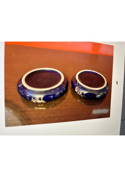 Eski Japon Üretimi Porselen Çakmak ve Kül Tablaları Takımı Çakmak 15CM Küllükler 11CM