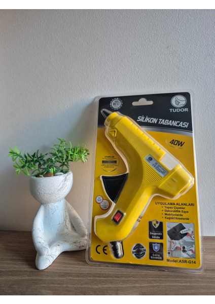 40W Kablolu Silikon Tabancası, Dayanıklı Gövde, Hızlı Isınma,+1 Silikon Çubuk Hediyeli