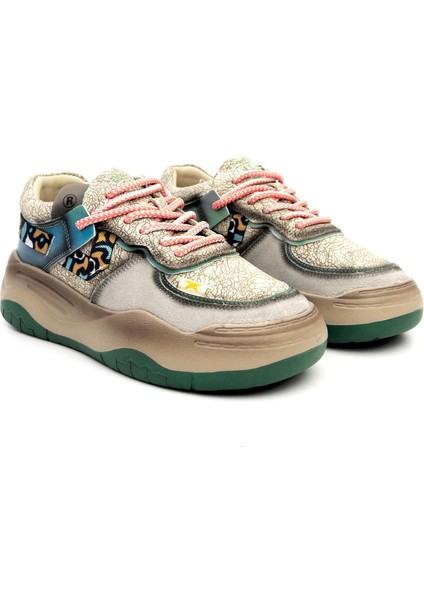 25K328 Kadın Renkli Kalın Taban Sneaker Ayakkabı fırsatları