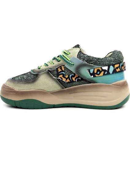 25K328 Kadın Renkli Kalın Taban Sneaker Ayakkabı modelleri