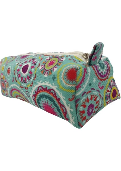 Desenli Astarlı Yıkanabilir Bez Kalemlik Kalem Kutusu Makyaj Çantası Çok Renkli FYPR6343K03OZ fiyatları