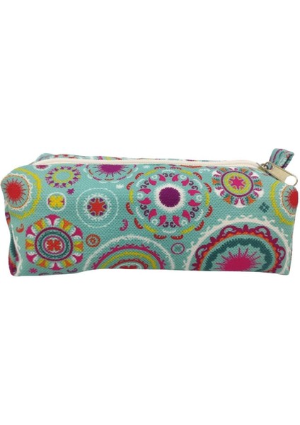 Desenli Astarlı Yıkanabilir Bez Kalemlik Kalem Kutusu Makyaj Çantası Çok Renkli FYPR6343K03OZ modelleri