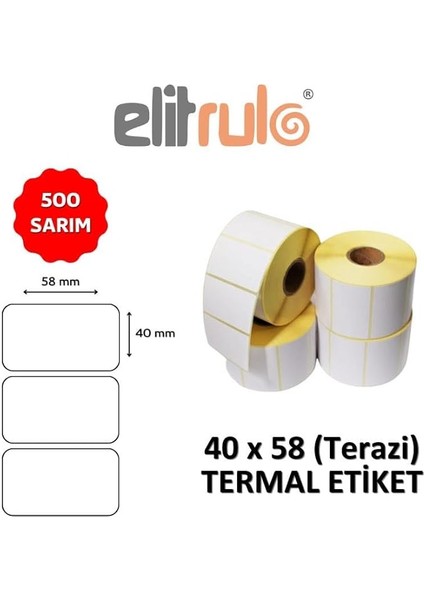 Terazi Etiketi 40X58 Termal - 500 Adet