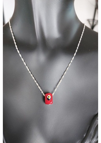 925 Ayar Gümüş Nazar Boncuklu Singapur Zincir