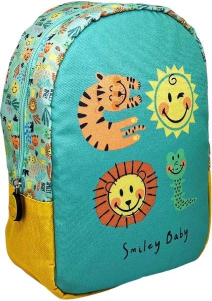Baby Lisanslı Sevimli Hayvanlar Desenli Tek Bölmeli Anaokul-Kreş Için Bebek Sırt Çantası