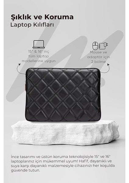 Laptop Kılıfı, 15 & 16 Inç Uyumlu, Siyah, IZG2008 modelleri