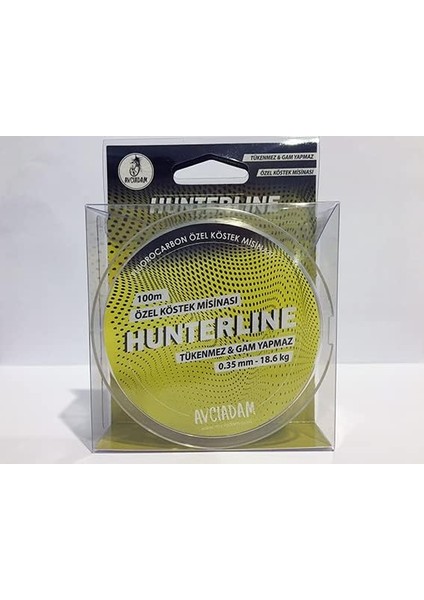Hunterlıne 0,35MM - 18.6kg 100M Fluorocarbon Köstek Misinası