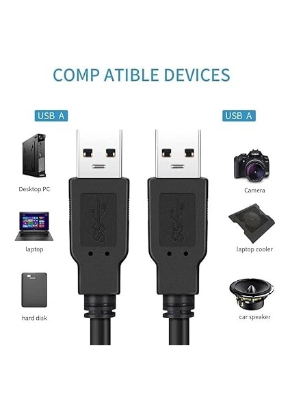 Plus PX-USB05 0.5 Metre USB To USB Kablo, Notebook Soğutucu Kablosu, Kısa USB Kablo modelleri