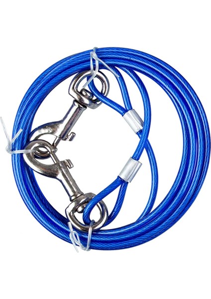 SL310 | 5mm x 3 Metre Bahçe Bağlama Çelik Halat - Büyük Irk Köpek