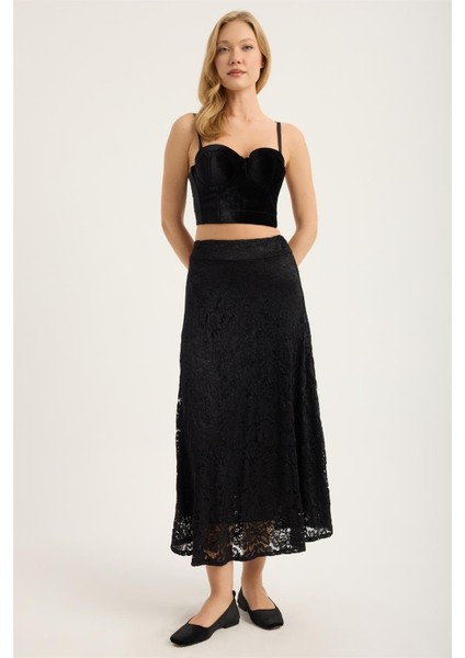 Uzun Dantel Etek