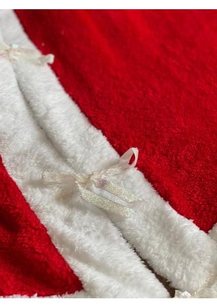 Yılbaşı Ağacı Örtüsü Peluş Kırmızı Çam Ağacı Örtüsü-Yılbaşı Süsleme 104 cm modelleri