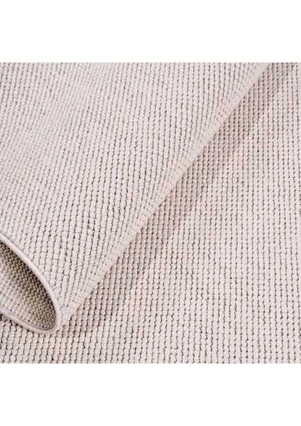 Atienza Bukle Modern Beyaz Polyester Kaydırmaz Tabanlı Makine Halısı indirimleri