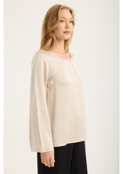 Yuvarlak Yaka Bluz modelleri