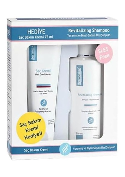 Dermoskin Yıpranmiş ve Boyali Saçlar Için Hediyeli Gofre 1 Paket (1 x 200 Ml)